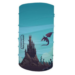Detská multifunkčná šatka WAMU Dragon Fantasy modrá BLUE