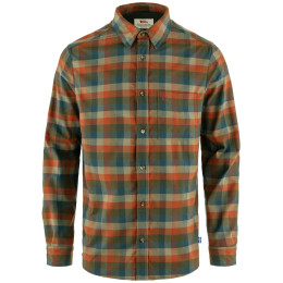 Pánska košeľa Fjällräven Lappland Stretch Flannel Shirt M zelená/hnedá Laurel Green-Autumn Leaf