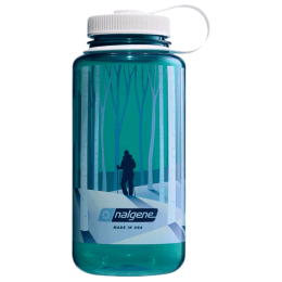 Fľaša Nalgene Wide Mouth Landscape 1000 ml modrá/zelená Trout with Landscape Forest