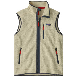 Pánska vesta Patagonia Men's Retro Pile Fleece Vest béžová Pelican w/Smolder Blue