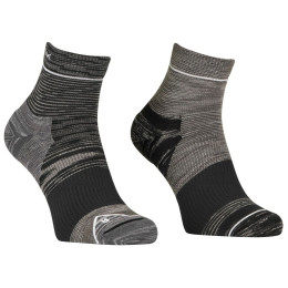 Pánske ponožky Ortovox Alpine Quarter Socks M čierna/sivá black raven