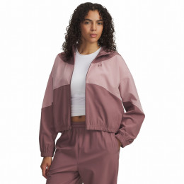 Dámska bunda Under Armour Rival Woven Jkt Hd ružová MaroonMist/TourmalinePink/MaroonMist