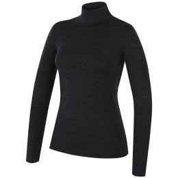 Dámsky rolák MOOA MerinoSilk Collar 160 čierna black melange