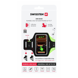 Puzdro na telefón Swissten Armband Case 7.0" čierna černá