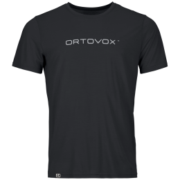 Pánske funkčné tričko Ortovox 150 Cool Brand Ts M čierna Black Raven