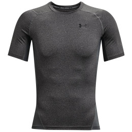 Pánske funkčné tričko Under Armour HG Armour Comp SS tmavosivá CarbonHeather/Black