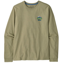 Pánske tričko Patagonia Long-Sleeved Great Waves Responsibili-Tee zelená Gumtree Green