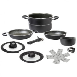 Sada riadov Brunner Pirate NG 7+1 - 20 cm čierna