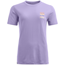 Dámske funkčné tričko Ortovox 140 Cool Mtn Gradient Ts fialová Lush Lavender