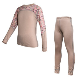 Detský funkčný set Sensor Merino Impress Set Beige béžová Beige