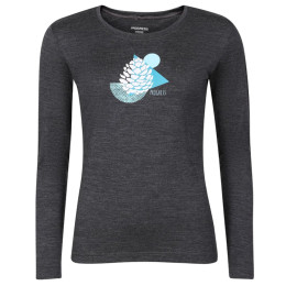 Dámske funkčné tričko Progress Hela "Cone" sivá šedý melír