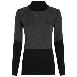 Dámske funkčné tričko Icebreaker Women Mer 200 Oasis+ LS High Neck čierna/sivá Blk/Jtht/Und/Cb