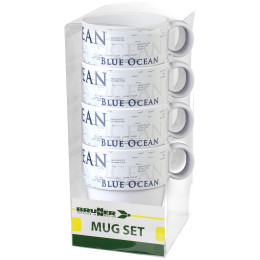 Sada hrnčekov Brunner Mug Set Blue Ocean biela/čierna