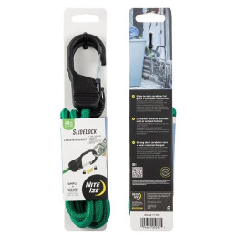Upínacia guma Nite Ize Slide Lock Carabiner Bungee 48" zelená Zelená