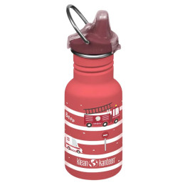 Detská fľaša Klean Kanteen Kid Classic Narrow 12oz (w/ Kid Sippy Cap) červená Fire Trucks