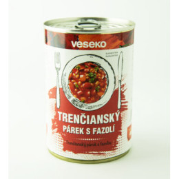 Hlavné jedlo VESEKO Trenčanský párek s fazolí