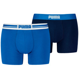 Pánske boxerky Puma Everyday Placed Logo Boxer 2P modrá/svetlo modrá Blue Combo