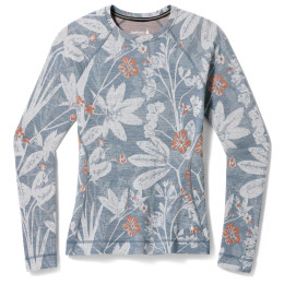 Dámske funkčné tričko Smartwool W Classic Thermal Merino BL Crew Boxed 2023 svetlomodrá Winter Sky Floral