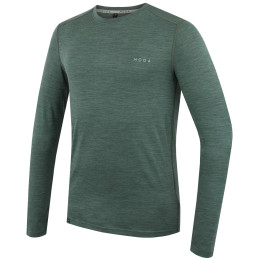 Pánske tričko MOOA MerinoSilk 160 long zelená green melange