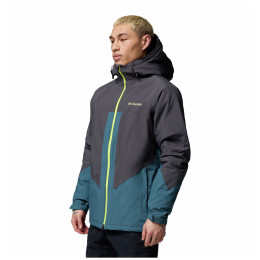 Pánska zimná bunda Columbia Powder Prime™ Jacket zelená/čierna Everblue, Shark
