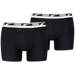 Pánske boxerky Puma Everyday Multi Logo Boxers 2P čierna Black