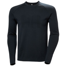 Pánske funkčné tričko Helly Hansen Lifa Merino Knitevo Crew čierna 990 Black