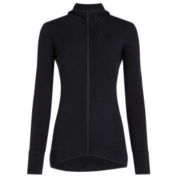 Dámska funkčná mikina Icebreaker Women Merino Blend 200 RealFleece™ Descender LS Zip Hoodie čierna Black