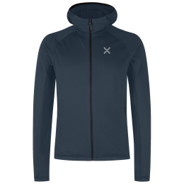 Pánska funkčná mikina Montura Fadis Grid Hooded Maglia tmavomodrá Blueberry