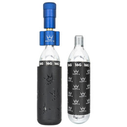 Pumpička Peaty´s Holeshot Co2 Pumpa + Bombičky 2 Ks - Road & Gravel tmavomodrá Navy