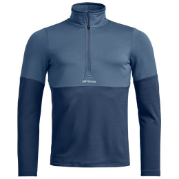 Pánska mikina Ortovox Fleece Light Zip Neck modrá Blue Nunatak