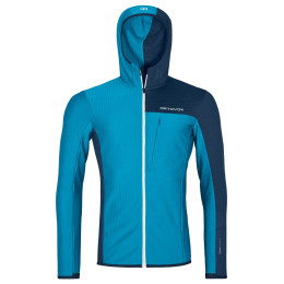 Pánska funkčná mikina Ortovox Fleece Light Grid Hooded Jkt M modrá mountain blue