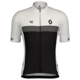 Pánsky cyklistický dres Scott Jersey M's RC Team SS biela/čierna white/black
