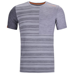 Pánske funkčné tričko Ortovox 185 Rock'N'Wool Short Sleeve M sivá grey blend