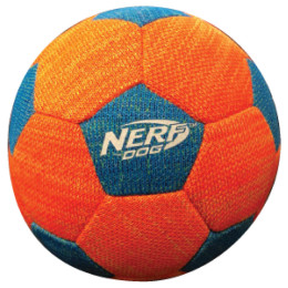 Hračka pre psa Nerf Dog X-Weave Soccer Squeak Ball 12,5 cm modrá/oranžová modrá/oranžová