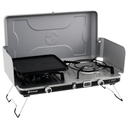 Kempingový varič Outwell Merapi Pro Duo Deluxe strieborná Silver Grey