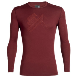 Pánske triko Icebreaker Mens 200 Oasis LS Crewe Snap Head-cabernet