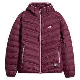Dámska hybridná bunda 4F Down Jacket F0895 vínová Dark Pink