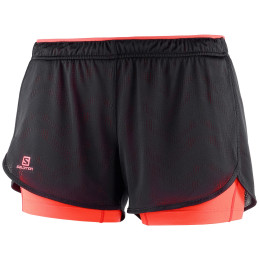 Dámske kraťasy Salomon Agile 2in1 Short W-black fiery coral