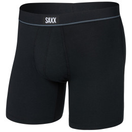 Pánske boxerky Saxx Essential Cotton Boxer Brief Fly čierna black