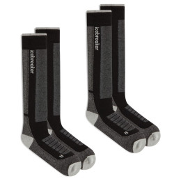 Pánske ponožky Icebreaker Men Mer Ski+ Medium OTC 2 Pack čierna/sivá Blk/Ether/Graph