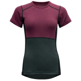 Dámske funkčné tričko Devold Lauparen Merino 190 T-Shirt Wmn sivá/fialová Beetroot/Woods/Ink