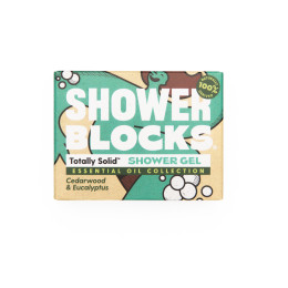 Sprchový gél Totally Solid Solid Shower Gel EO Range - Cedarwood & Eucalyptus modrá