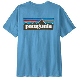 Pánske tričko Patagonia P-6 Logo T-Shirt svetlomodrá Shore Blue