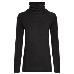 Dámska mikina Icebreaker Wom Mer 400 RealFleece Grid Pulover Hood čierna Black