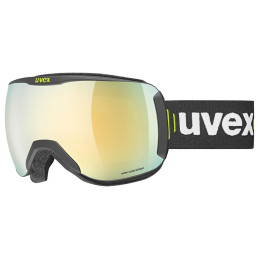 Lyžiarske okuliare Uvex Downhill 2100 CV Race čierna BLACK SL/GOLD-GREEN S2
