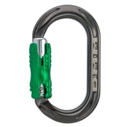 Pomocná karabína DMM A537 XSRE Locksafe sivá Titanium/Green