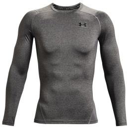Pánske funkčné tričko Under Armour HG Armour Comp LS sivá CarbonHeather//Black