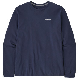 Pánske tričko Patagonia P-6 Logo Responsibili Tee LS tmavomodrá Classic Navy