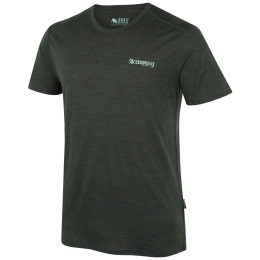 Pánske tričko Zulu Merino 160 Short 4C Comfy tmavozelená dark green melange