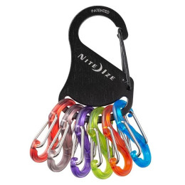Kľúčenka Nite Ize Keyrack S-biner čierna Černá